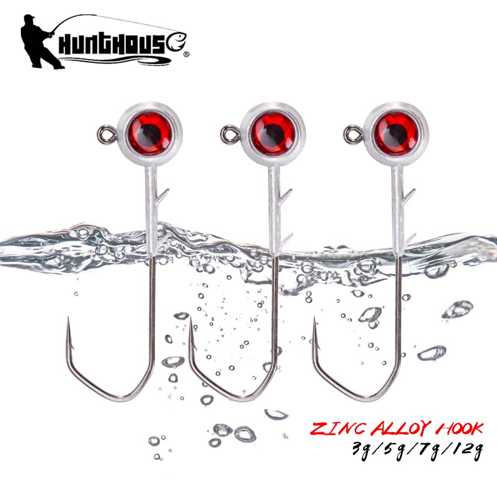Fishing Hook Assortment - Hunthouse ตะขอตกปลาชุดโลหะผสมสังกะสีตาใหญ่ 5g/7g/10g/14g Jigging Jig สกรูสําหรับ