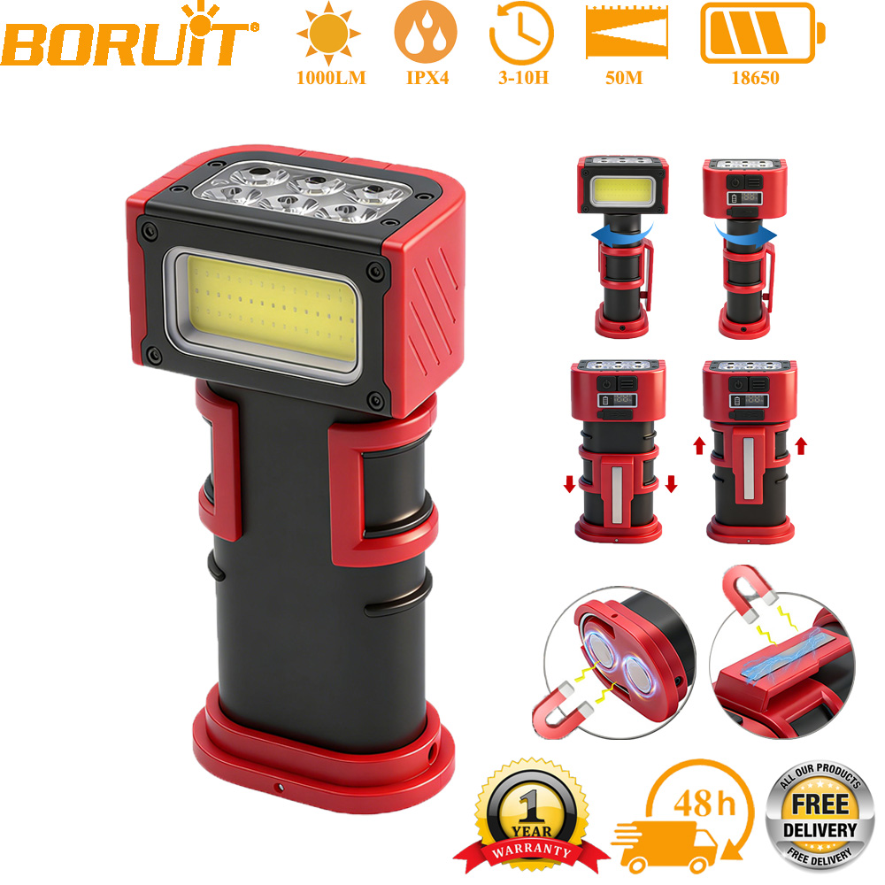 Fishing Hook - BORUiT COB LED ไฟทำงาน 1000LM Type-C