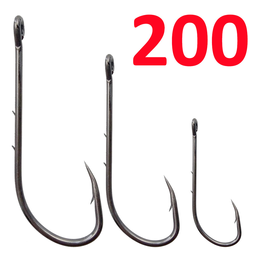 Fishing Hook Circle - 200 ชิ้น Baitholder Fishhook ปลาคาร์พตะขอตกปลา Jig