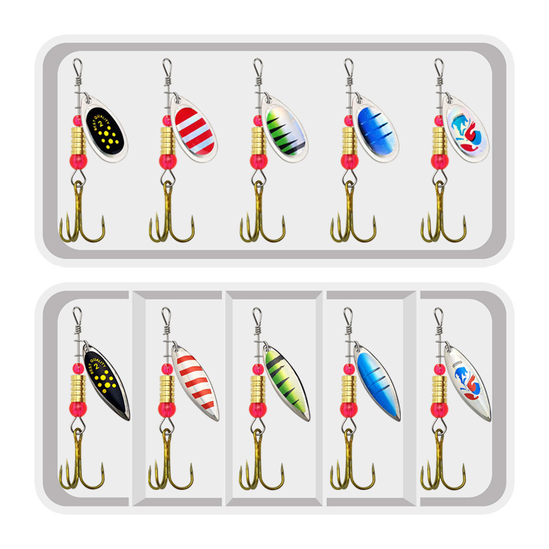 Fishing Hook Treble - ตกปลา Lure Spinner หมุนช้อน 10 ชิ้น