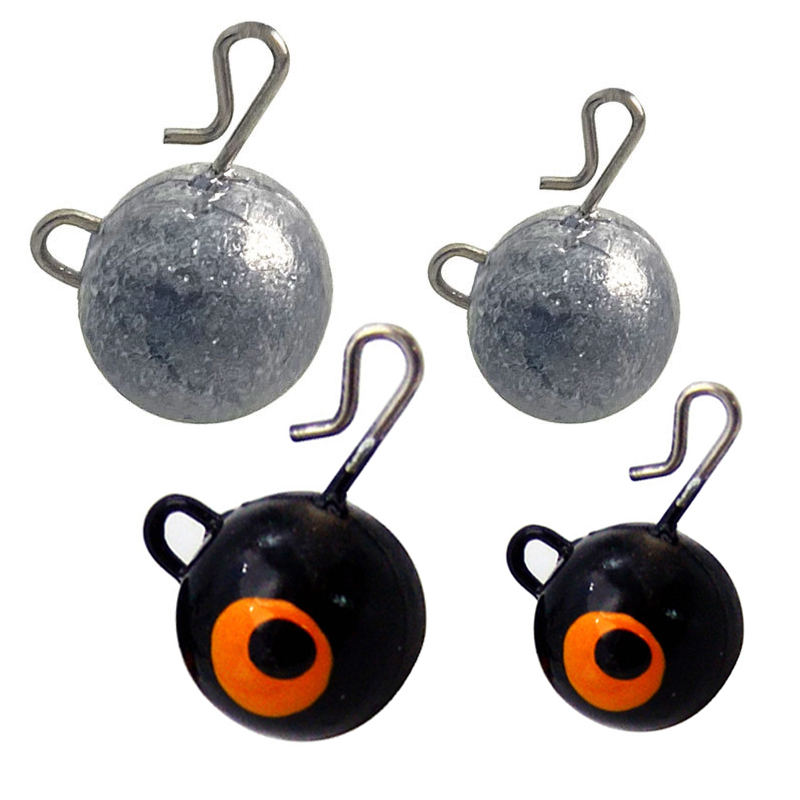 Fishing Hook Jig - 5ชิ้นตัวจมน้ำหนักตกปลาลูกกลมหัวจมชุดอุปกรณ์ตกปลาสำหรับตะขออุปกรณ์เสริม