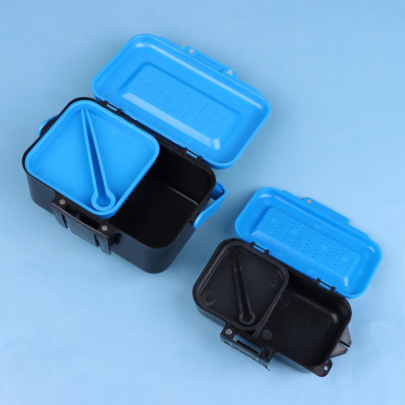 Fishing Hook Box - กล่องใส่เหยื่อตกปลาแบบพกพา กล่องใส่เหยื่อสด ตะขอเกี่ยว กล่องใส่ไส้เดือน กล่องใส่อุปกรณ์ตกปลาแบบคาดเอว สำหรับตกปลาแบบกลางแจ้ง