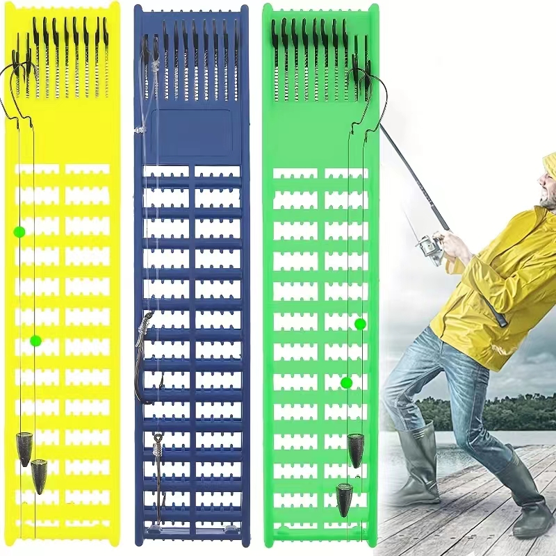Fishing Hook Jig - YOTO ตกปลา Snelled Hook ผู้ถือผู้นําตกปลาสําหรับจัดระเบียบ Snelled