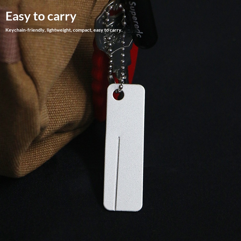 Fishing Hook Sharpener - หินลับมีดเพชรขนาดเล็กแบบพวงกุญแจ ความแข็งสูง สำหรับเบ็ดตกปลา มีด เล็บ ใช้สำหรับตั้งแคมป์กลางแจ้ง