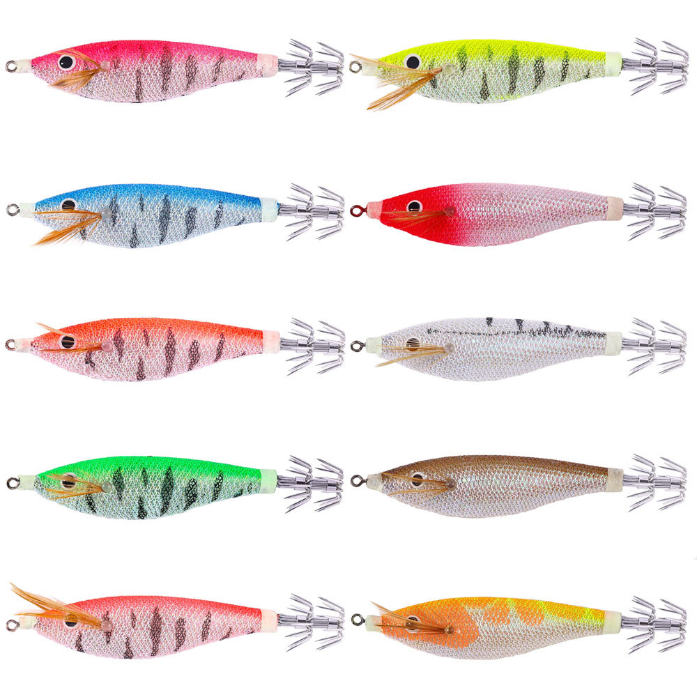 Fishing Hook Weedless - ชุดเหยื่อตกปลาไฟฟ้าเรืองแสงสำหรับน้ำเค็ม แบบสองแถว ตัวเบ็ดตกปลาหมึก ป้องกันการติดต้นไม้ สมจริง ตีไกล