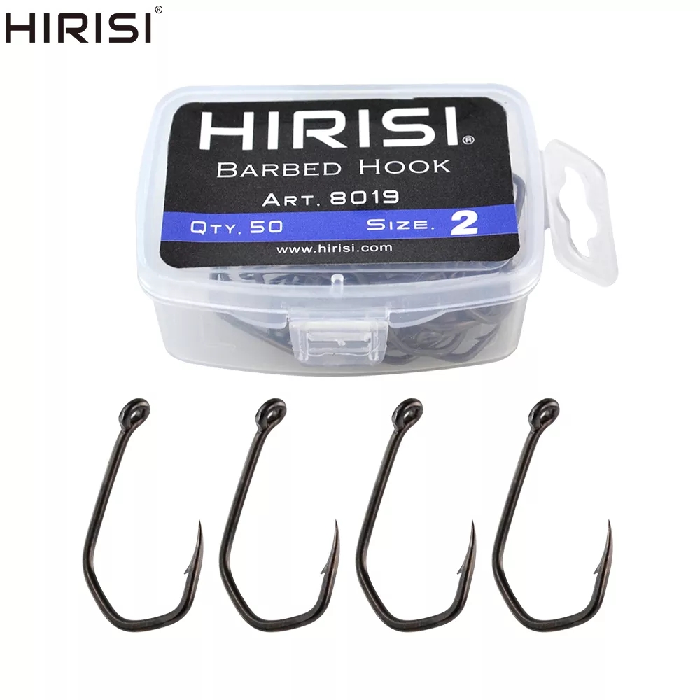 Fishing Hook Assortment - 50pcs ปลาคาร์พตะขอตกปลา Barbed Pinpoint Claw Hooks