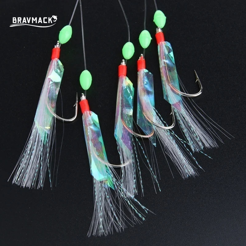Fishing Hook Assortment - 5 ชิ้น/เซ็ต Multi-สี Soft Silverskin ชุดเหยื่อตกปลาเลียนแบบปลากุ้งเหยื่อคริสตัล