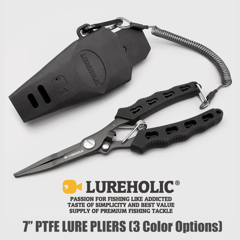 Fishing Hook Remover - Lureholic 7 ”คีมตกปลาเคลือบ PTFE, 18ซม./72กรัม, ถอดตะขอ,