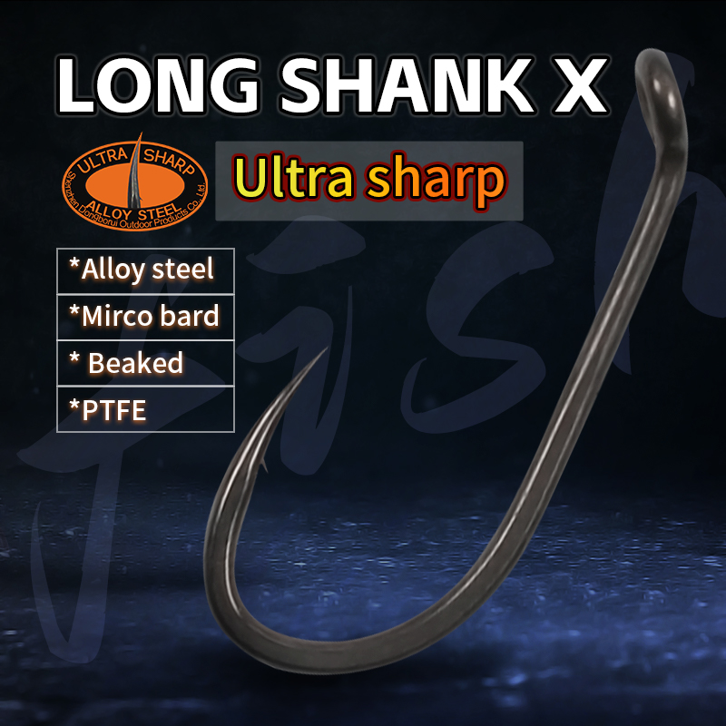 10pcs ปลาคาร์พตะขอตกปลายาว Mic - Fishing Hook Barbless บทวิจารณ์และราคา