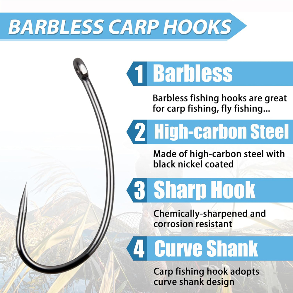 ชุดตะขอตกปลาไร้เงี่ยง180ชิ้นตะ - Fishing Hook Barbless บทวิจารณ์และราคา