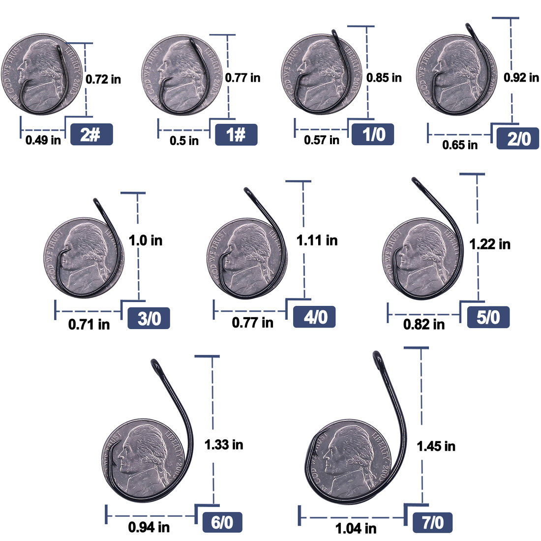 เบ็ดตกปลาแบบวงกลม 9KM 25-50 ชิ - Fishing Hook Circle บทวิจารณ์และราคา