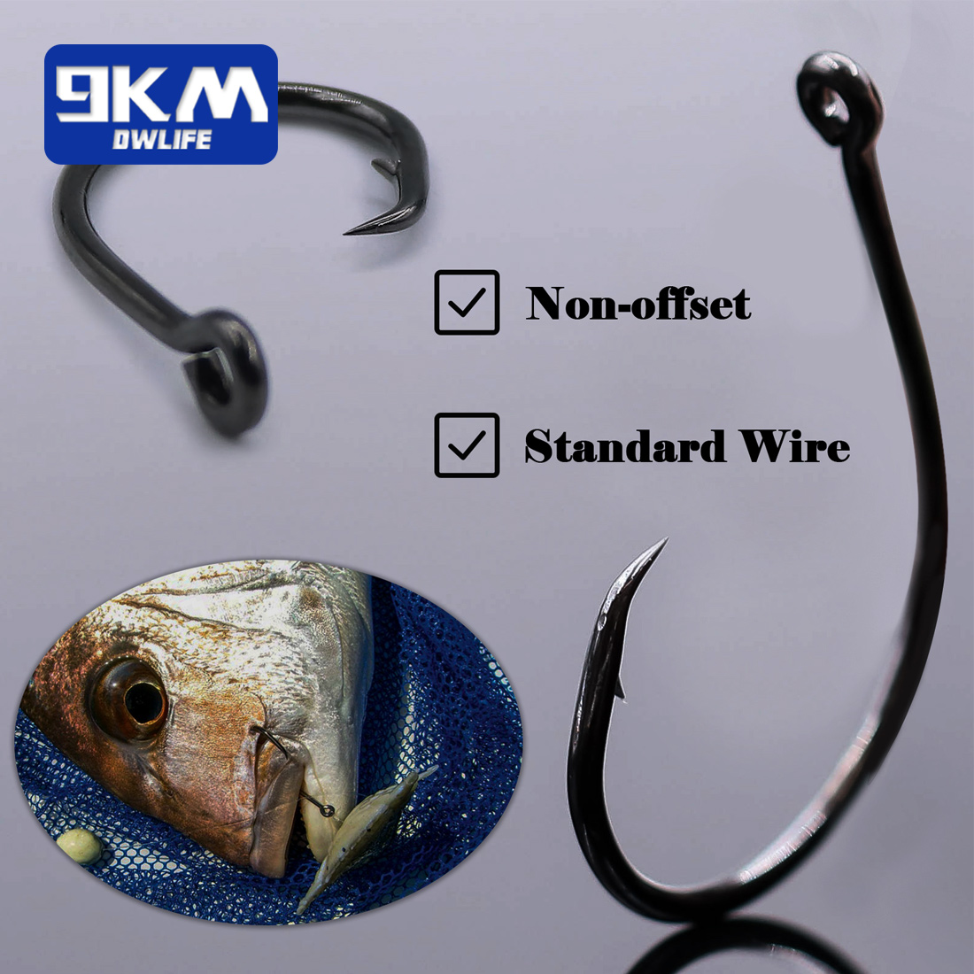 เบ็ดตกปลาแบบวงกลม 9KM 25-50 ชิ - Fishing Hook Circle บทวิจารณ์และราคา