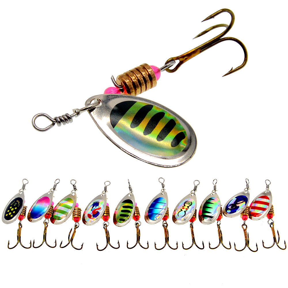 ตกปลา Lure Spinner หมุนช้อน 10 - Fishing Hook Treble บทวิจารณ์และราคา
