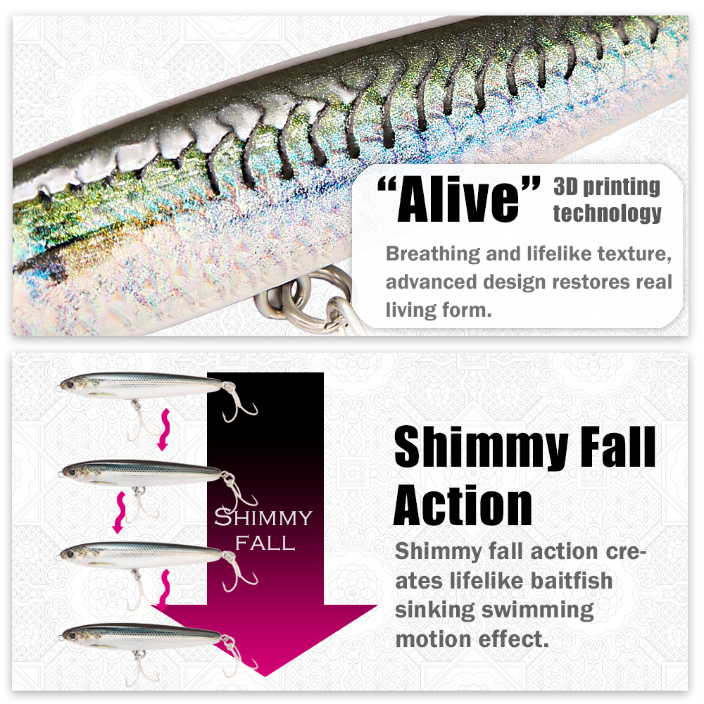 เหยื่อตกปลาแบบจมน้ำ B&U Sinkin - Fishing Hook Treble บทวิจารณ์และราคา