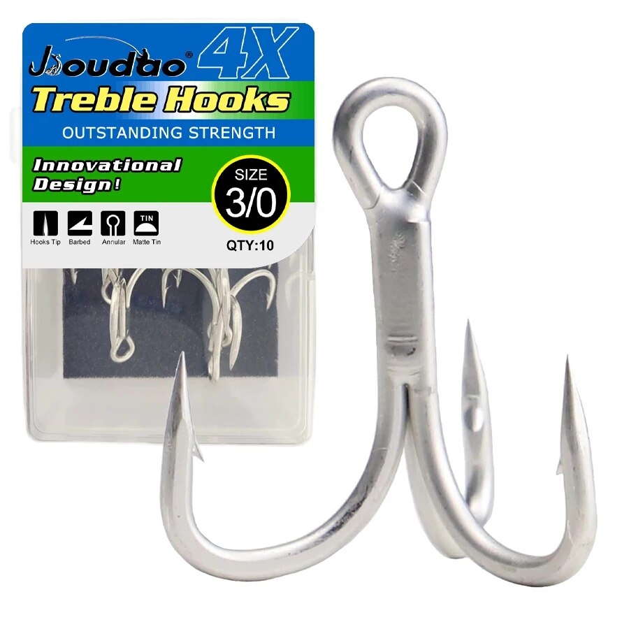 ตกปลา TREBLE Hooks เหล็กคาร์บอ - Fishing Hook Barbless บทวิจารณ์และราคา