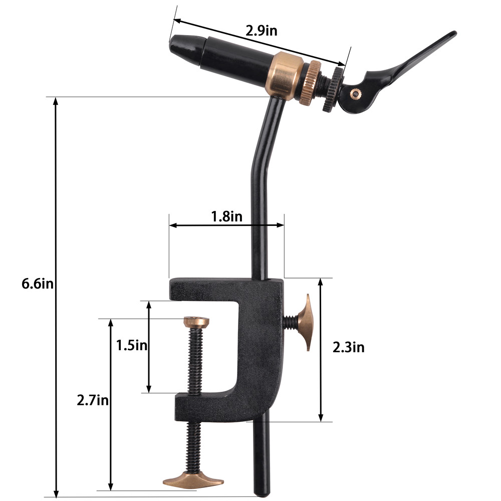 ROTARY Fly Tying Vise เครื่องม - Fishing Hook Jig บทวิจารณ์และราคา