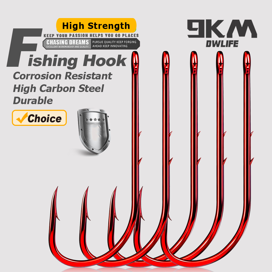 9KM Baitholder ตะขอตกปลายาวหนอ - Fishing Hook Circle บทวิจารณ์และราคา