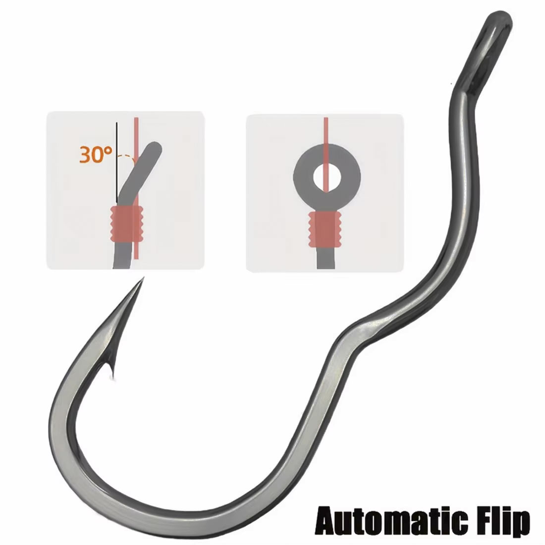 เบ็ดตกปลาเหล็กกล้าคาร์บอนสูงแบ - Fishing Hook Circle บทวิจารณ์และราคา