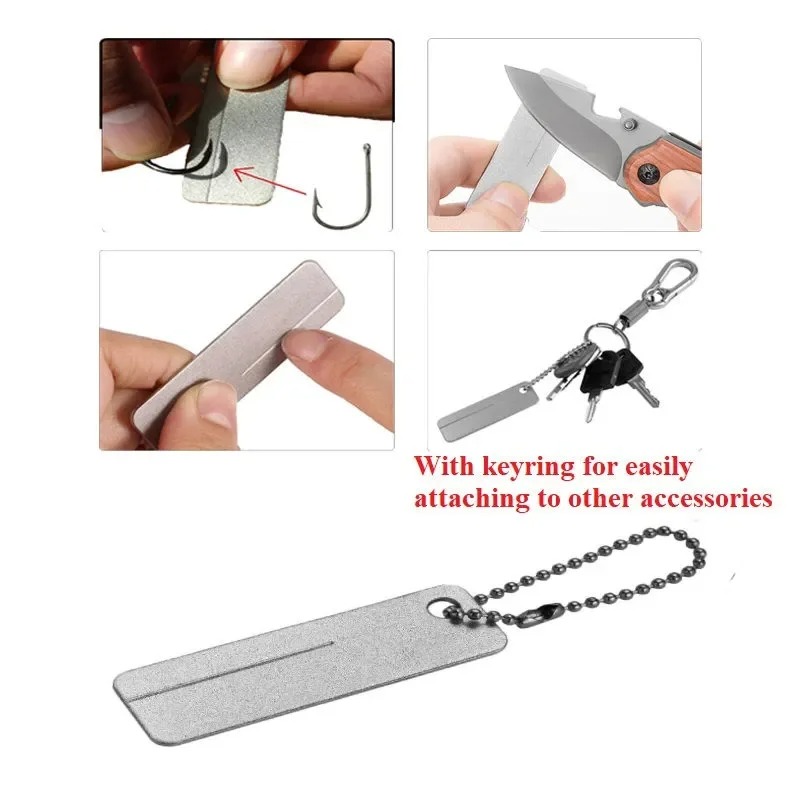หินลับมีดเพชรขนาดเล็กแบบพวงกุญ - Fishing Hook Sharpener บทวิจารณ์และราคา