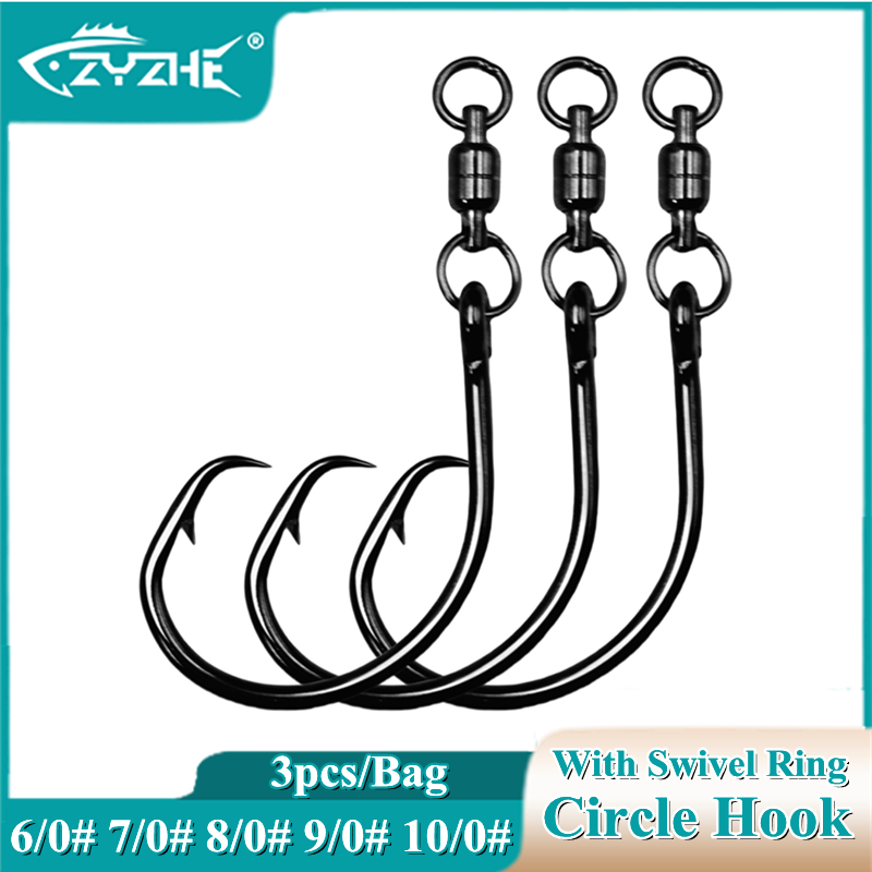 ZYZHE 3/6/9 ชิ้น ตะขอเกี่ยววงก - Fishing Hook Barbless บทวิจารณ์และราคา