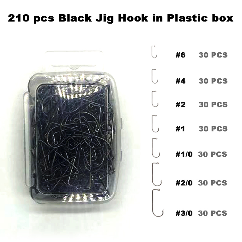 Adygil DIY ตกปลา210 Pcs สีดำเบ - Fishing Hook Assortment บทวิจารณ์และราคา