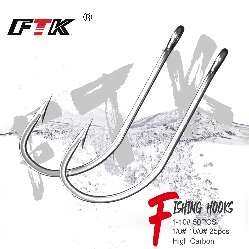 ตะขอตกปลา FTK 1-10 # 50ชิ้น1/0 - Fishing Hook Circle บทวิจารณ์และราคา