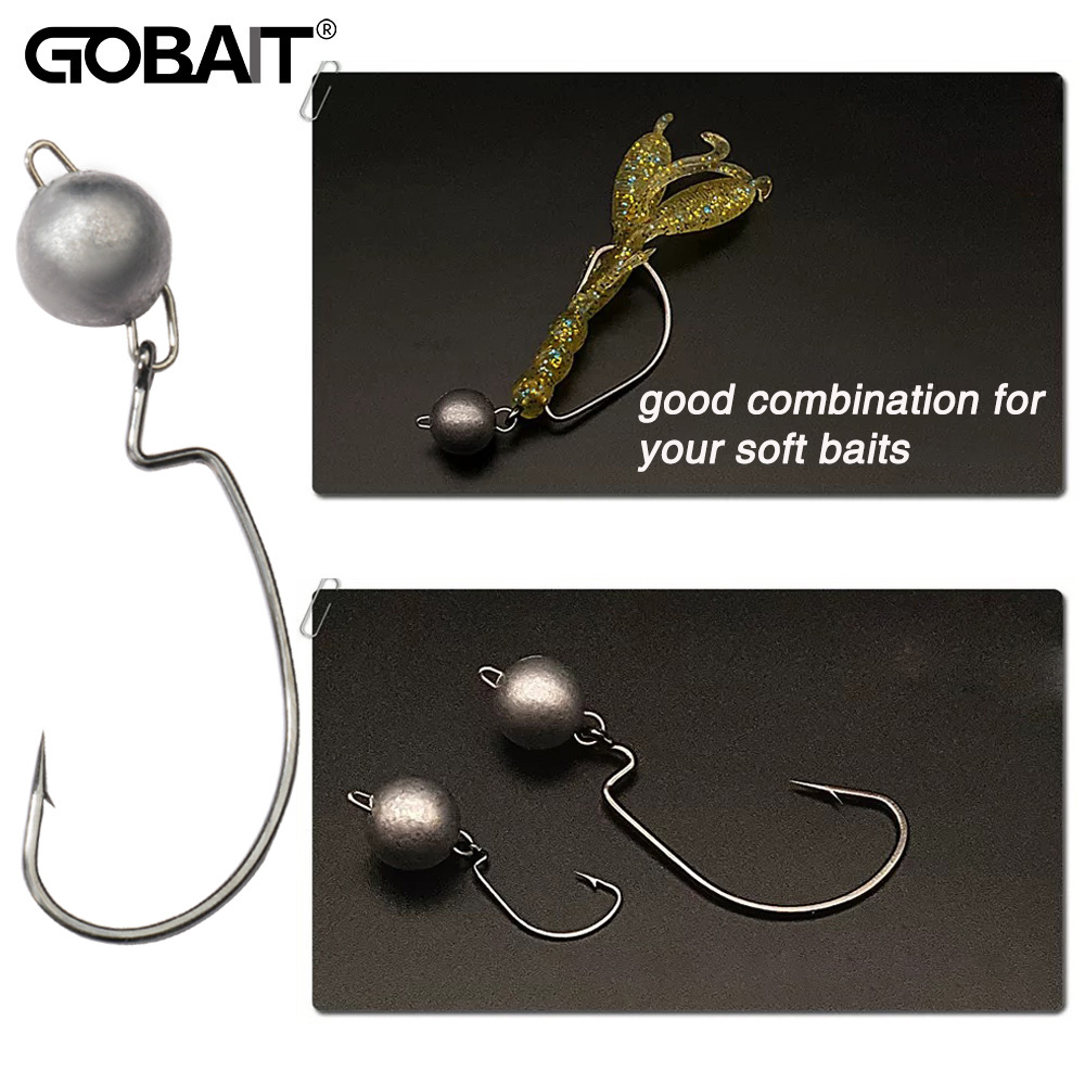 5pcs โลหะ JIG HEAD หนอนตะขอ 2g - Fishing Hook Weedless บทวิจารณ์และราคา